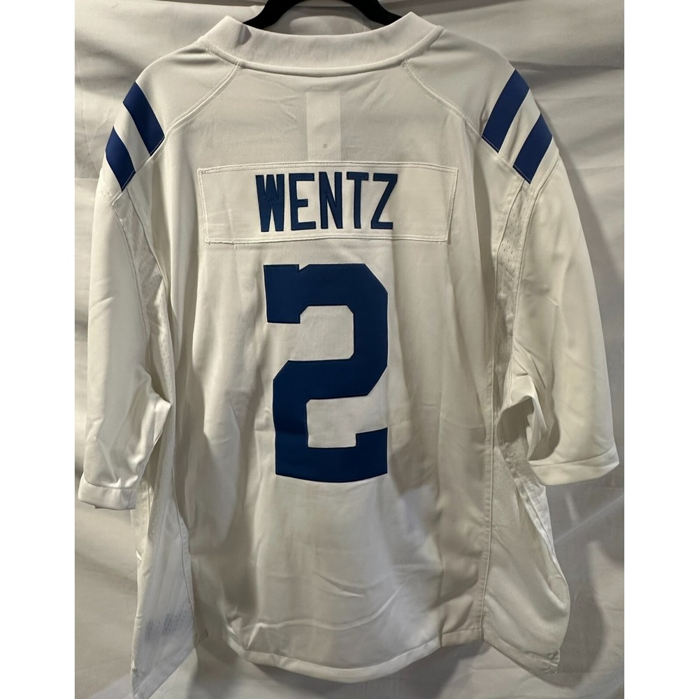 White Nike NFL Indianapolis Colts Jersey Men's 3XL #2 WENTZ